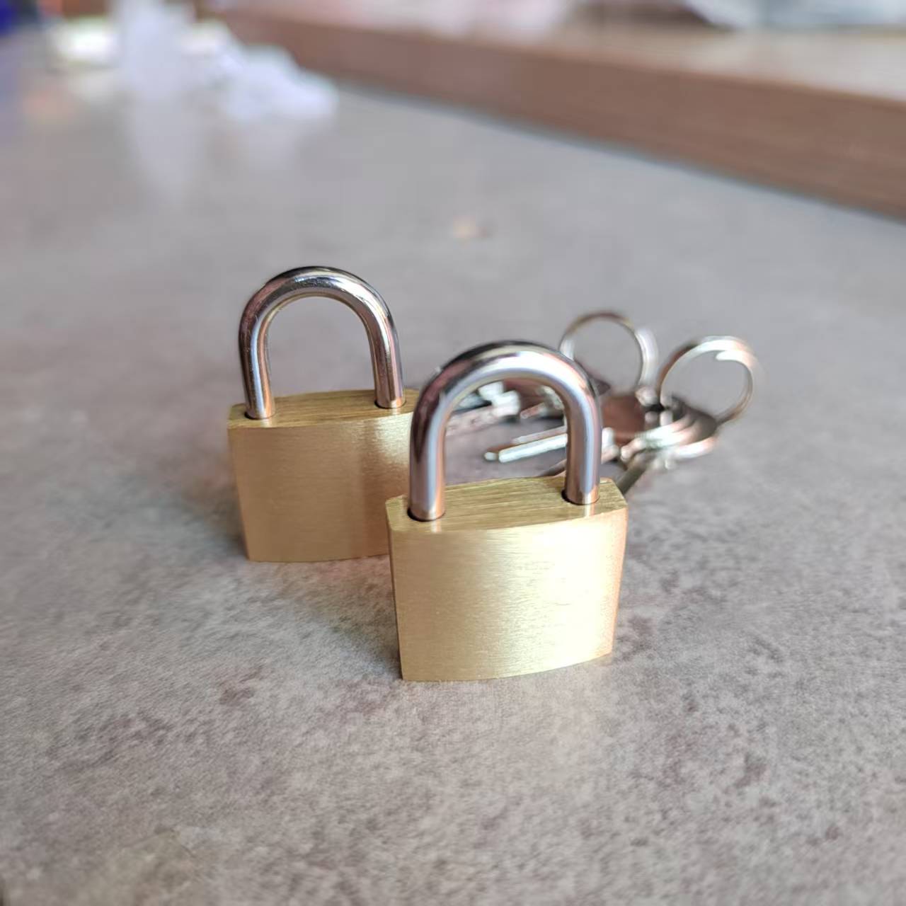 Letter Opener Brass - Brass Padlock with Keys, Small Mini