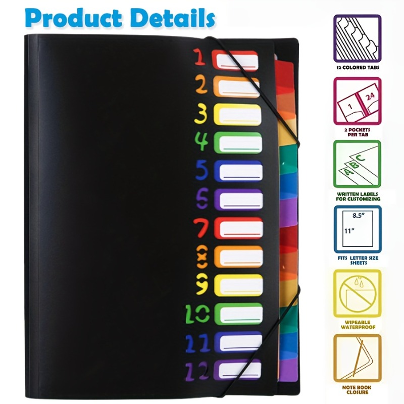 1Pc Black/White Cover Multi-La - огляд і ціна Tab Divider A4