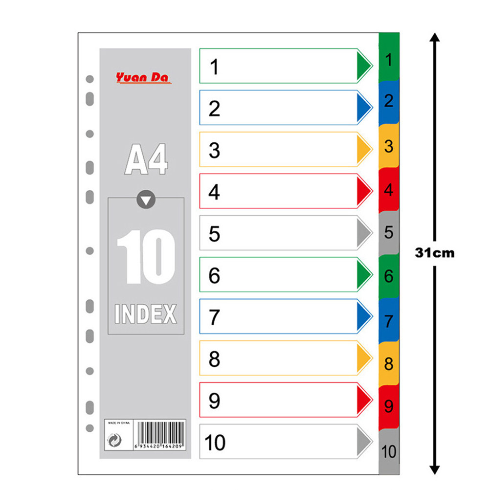 40Pcs A4 Bright Color Index Ta - огляд і ціна Tab Divider A4
