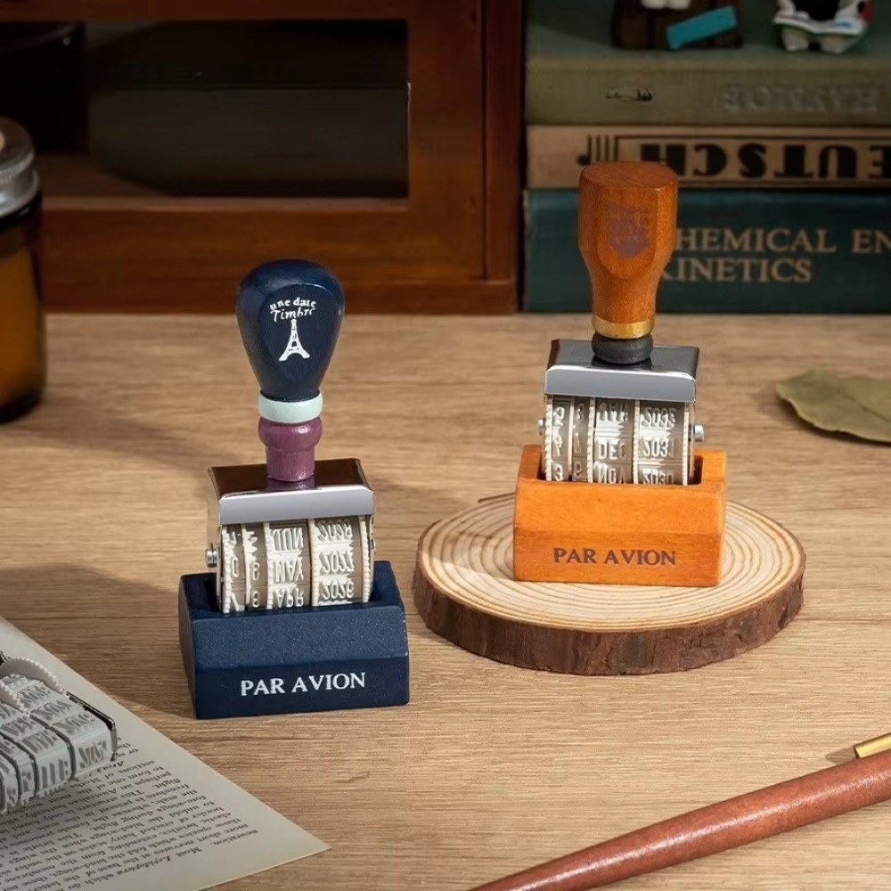 Retro Wooden Roller Date Seal  - огляд і ціна Rubber Date Stamp