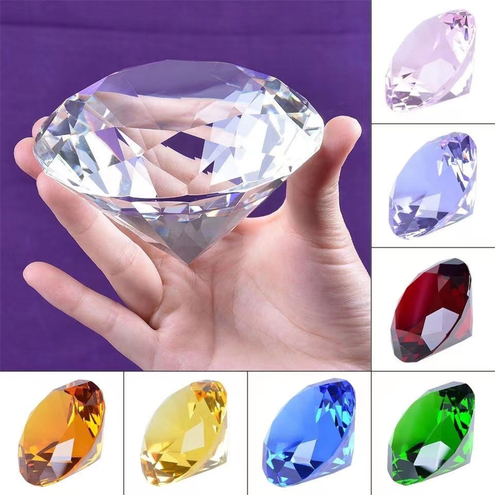 10 Colors Crystal Diamond Shap - огляд і ціна Paper Weight Crystal