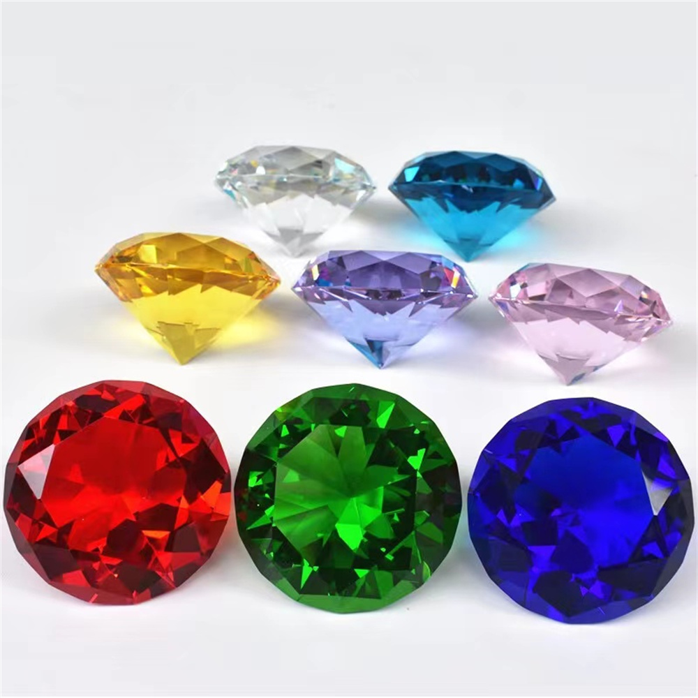 10 Colors Crystal Diamond Shap - огляд і ціна Paper Weight Crystal