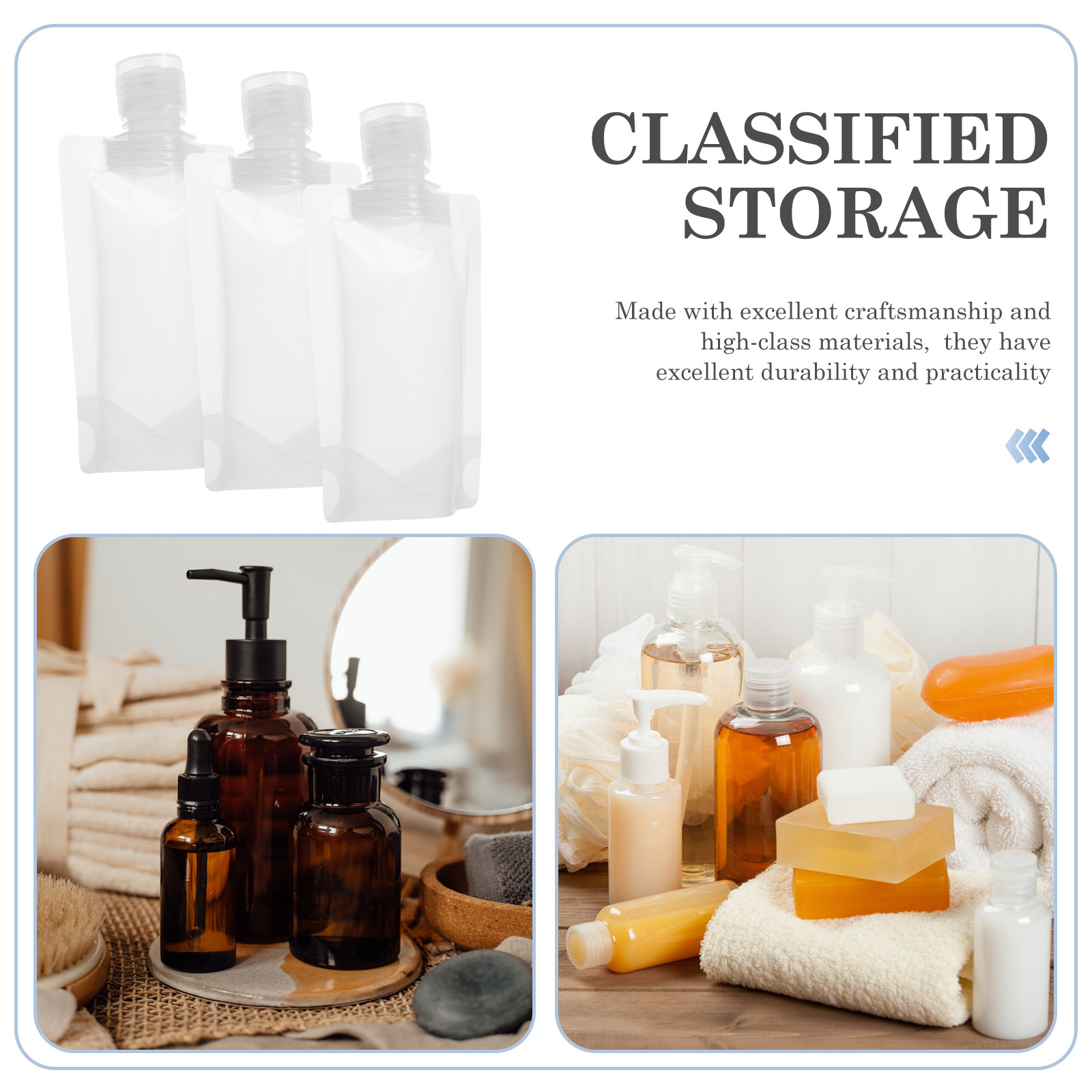 1Set Travel Lotion Storage Bag - огляд і ціна Gel Refill Pack