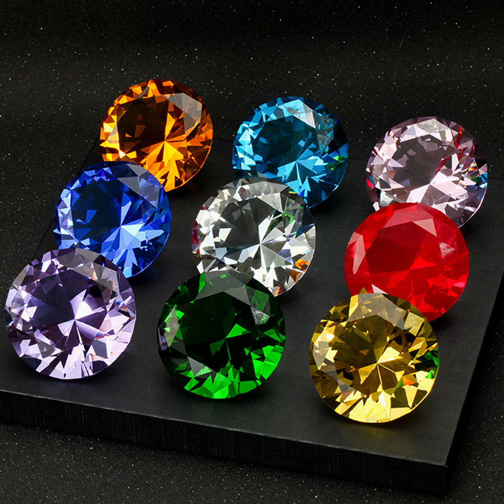 10 Colors Crystal Diamond Shap - огляд і ціна Paper Weight Crystal
