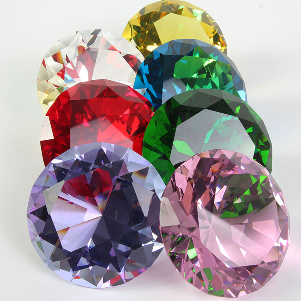 10 Colors Crystal Diamond Shap - огляд і ціна Paper Weight Crystal